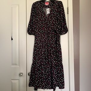 kate spade dot wrap dress